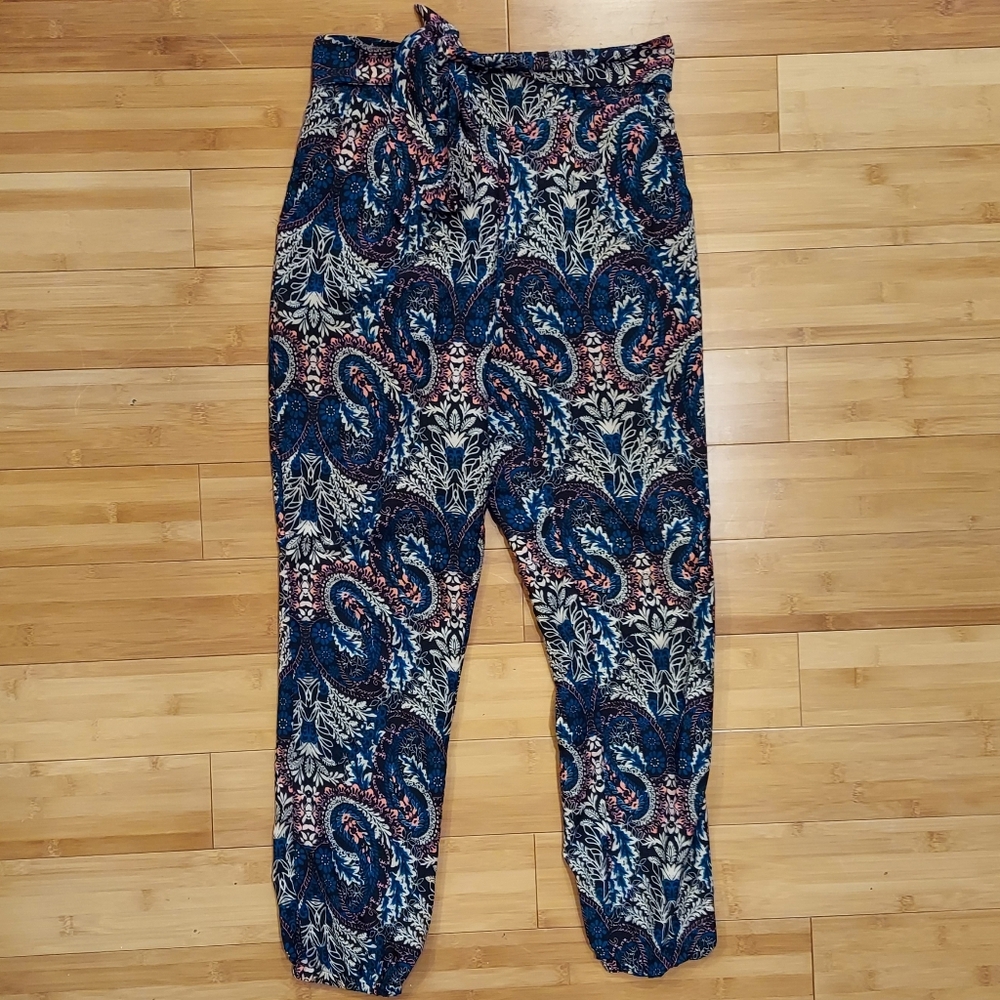 Charlotte Russe Paisley Print Pants Size Small Women's